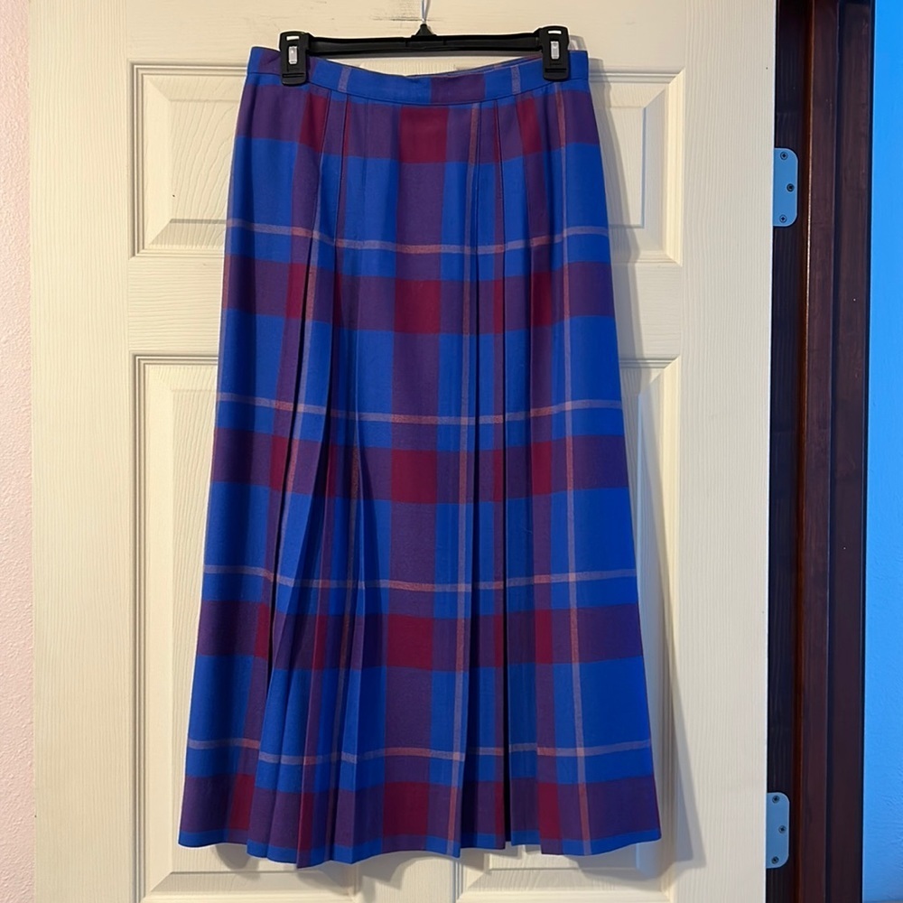 Vintage Scot’s Wool Skirt Plaid 12